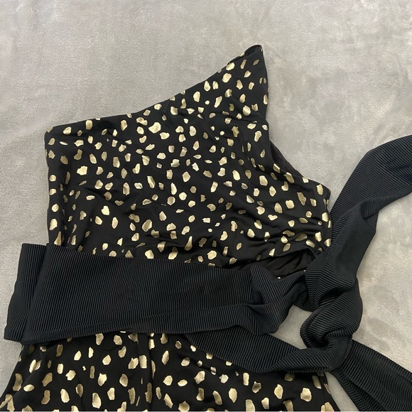 New! Beach Riot Carlie metallic dotted leopard side tie swimsuit 24252 - Picture 10 of 13